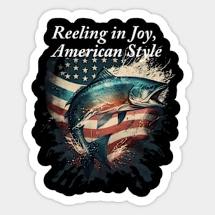 Reeling in Joy, American Style Sticker